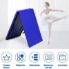 GYMAX Exercise Mat, 2' x 6' Bi-Fold with Carry Handles, Thick Home Workout Floor Mat for Gymnastics, Tumbling, Yoga, MMA, Wrestling … - Image 2