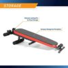 Marcy Utility Slant Board w/ Headrest – Folding Design with Adjustable Positions SB-4606 , Black/red , 29.00 x 18.00 x 59.00 inches - Image 6