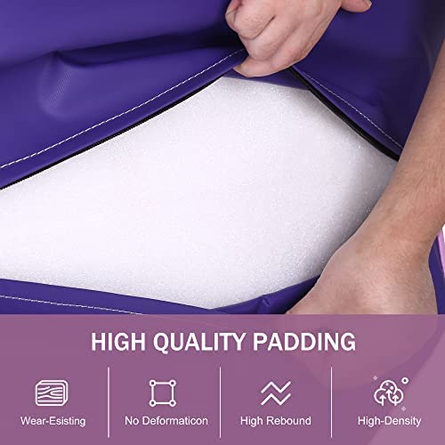 Octagon Tumbler Gymnastics Mat 24.4" x 25.6" Octagon Tumbling Mat for Gymnastics Somersault Handsprings Backbend Skill Shape PVC Mesh Octagon Gymnastic Equipment Mat for Gym Cheerleading - Image 4