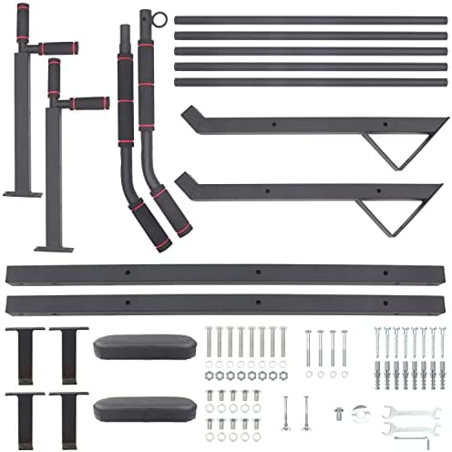 NEWAN Wall Mounted Pull Up Bar,Physical Therapy & Gymnastics Ladder w/6 Strategic Rods with More Stable 6-Hole Design,for Multi-Function Home Gym Workout Equipment(Maximum Weight 440 Lbs) - Image 9