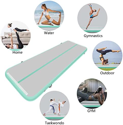Inflatable Gymnastics Tumbling Track Air Mat 13ft 16ft 20ft Tumble Track - Extra Wide 4.3ft Thick 4 Inches Training Track Mat with Electric Air Pump - Image 5