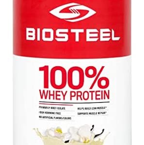 BioSteel 100% Whey Protein Powder Supplement, rBGH Hormone Free and Non-GMO Post Workout Formula, Vanilla, 25 Servings