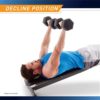 Marcy Exercise Utility Bench for Upright, Incline, Decline, and Flat Exercise SB-261W , Black - Image 7