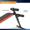 Marcy Utility Slant Board w/ Headrest – Folding Design with Adjustable Positions SB-4606 , Black/red , 29.00 x 18.00 x 59.00 inches - Image 4