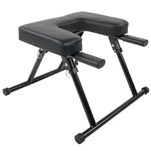 Natudeco Multifunctional Yoga Headstand Stool Folding Inversion Chair for Home Fitness Head Stand Trainer for Gym Household Soothing Stress Balance Training