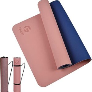 Gruper Yoga Mat Non Slip, Eco Friendly Fitness Exercise Mat with Carrying Strap,Pro Yoga Mats for Women,Workout Mats for Home, Pilates and Floor Exercises