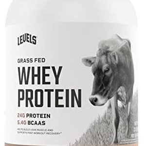 Levels Grass Fed 100% Whey Protein, No Hormones, Pure Chocolate, 2LB