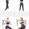 YCFBH 100LB Multifunctional Pilates Bar Set Portable Yoga Exerciser Resistance Band Stretching Training Home Gym Fitness Equipment (Color : D) - Image 5