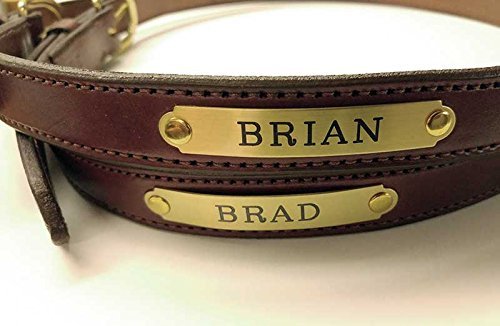 Leather Equestrian Rider's Belt 1 inch with Optional Custom Engraved Brass Plate(s) - Image 3