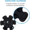 XSL Cane Tips - 3/4 Inch Replacement - Heavy Duty Rubbers Self Standing 6 Support Feets Base Replacement Walking Canes, Walking Sticks, Folding Canes - 6 Prong Rubber Cane Foot Pad (Black) - Image 3