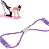 Luqeeg Figure 8 Resistance Band, Exercise Elastic Rope Stretch Fitness Band with Soft Foam Handle, Latex Stretch Loop Band for Arm, Back, Shoulder, Yoga, Pilates, Stretching - Image 4