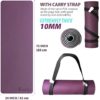 Feetlu Extra Large and Cushioned Yoga Mat with Strap – 10mm & 12mm Thick Yoga Mat, Non-Skid Dual Surface Workout Mat, Eco-Friendly POE Yoga Mats for Women Men Kids, Perfect Exercise Mat for Pilates, Yoga, and Floor Workouts. - Image 2