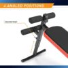Marcy Utility Slant Board w/ Headrest – Folding Design with Adjustable Positions SB-4606 , Black/red , 29.00 x 18.00 x 59.00 inches - Image 3