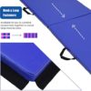 GYMAX Exercise Mat, 2' x 6' Bi-Fold with Carry Handles, Thick Home Workout Floor Mat for Gymnastics, Tumbling, Yoga, MMA, Wrestling … - Image 3