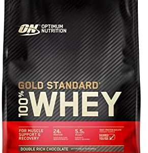 Optimum Nutrition Gold Standard 100% Whey Protein Powder, Double Rich Chocolate 10 Pound (Packaging May Vary)