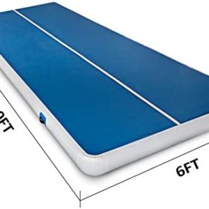 ERfairdeal 20x6ft Inflatable Air Gymnastics Tumbling Mat ， Gymnastics Tumbling Mat Inflatable Tumble Track with Electric Air Pump for Home Use/Tumble/Gym/Training/Cheerleading