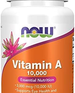 NOW Supplements, Vitamin A 10,000 IU, Eye Health*, Essential Nutrition, 100 Softgels