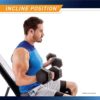 Marcy Exercise Utility Bench for Upright, Incline, Decline, and Flat Exercise SB-261W , Black - Image 6