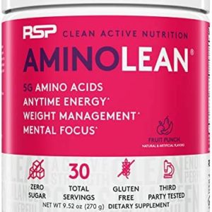 AminoLean Pre Workout Powder, Amino Energy & Weight Management with BCAA Amino Acids & Natural Caffeine, Preworkout Boost for Men & Women, 30 Serv