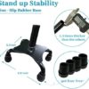 AOHHL Quad Walking Cane Foldable Adjustable Portable Stick Men & Women and Seniors - Lightweight & Sturdy with 4-Pronged Base for Extra Stability Balance,Self Standing Gifts for mom Dad - Image 6