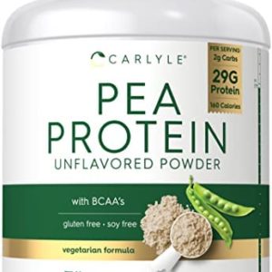 Carlyle Pea Protein Powder 7lb | Unflavored | 29G Protein | Non-GMO, Gluten, and Soy-Free | Vegetarian Protein Powder