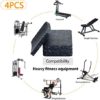 Treadmill Mat Pads, Exercise Equipment Mat with High Density Rubber for Protect Floors 3.94" x 3.94" x 0.5" (4 PCS) - Image 3