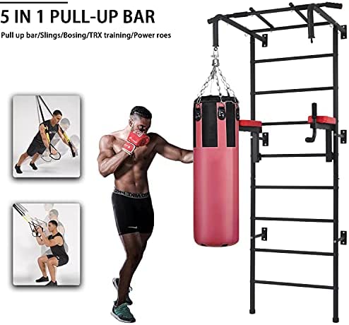 Newan Power Tower Pull Up Bar Dip Station, Physical Therapy & Gymnastics Ladder w/ 9 Strategic Rods,for Multi-Function Home Gym Workout Equipment - Image 6
