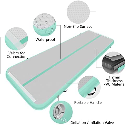 Inflatable Gymnastics Tumbling Track Air Mat 13ft 16ft 20ft Tumble Track - Extra Wide 4.3ft Thick 4 Inches Training Track Mat with Electric Air Pump - Image 4