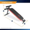Marcy Utility Slant Board w/ Headrest – Folding Design with Adjustable Positions SB-4606 , Black/red , 29.00 x 18.00 x 59.00 inches - Image 2