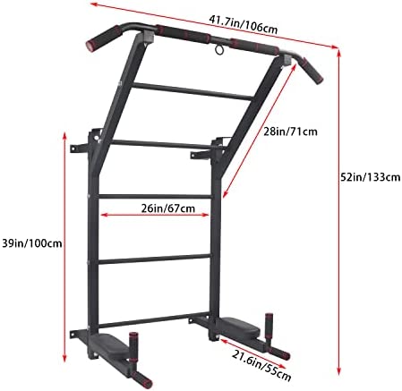 NEWAN Wall Mounted Pull Up Bar,Physical Therapy & Gymnastics Ladder w/6 Strategic Rods with More Stable 6-Hole Design,for Multi-Function Home Gym Workout Equipment(Maximum Weight 440 Lbs) - Image 8