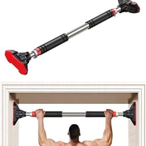 LADER Pull Up Bar for Doorway, Chin Up Bar Upper Body Workout No Screw Installation for Home Gym Exercise Fitness with Level Meter and Adjustable Width