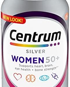 Centrum Silver Women's Multivitamin for Women 50 Plus, Multivitamin/Multimineral Supplement with Vitamin D3, B Vitamins, Non-GMO Ingredients, Supports Memory and Cognition in Older Adults - 200 Ct