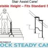 Rock Steady Cane – New Stair Climbing Assist Cane Lets You Walk Up and Down Stairs Easily with Less Pain. Perfect Step Helper for Those with Sore Hips and Knees - Image 5