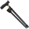 Folding Walking Cane for Women and Men, Lightweight and Adjustable Walking Stick Heavy Duty Collapsible Foldable Canes for Seniors for Balance, Single Point Cain, by Luxet (Single Point, Black) - Image 3