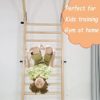 FC FUNCHEER Solid Wood Stall Bar,Swedish Ladder bar Gymnastics Wall bar,Total Size 86.6 inches in Height and 32 inches Width,Gym Pull Up bar for Gym &Home Training - Image 4