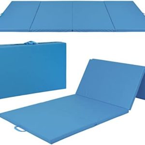 Best Choice Products 10x4ft 4-Panel Foam Folding Exercise Gym Mat for Gymnastics, Aerobics, Yoga w/ Handles