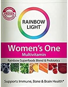 Rainbow Light Multivitamin for Women, Vitamin C, D & Zinc, Probiotics, Women’s One Multivitamin Provides High Potency Immune Support, Non-GMO, Vegetarian, 150 Tablets