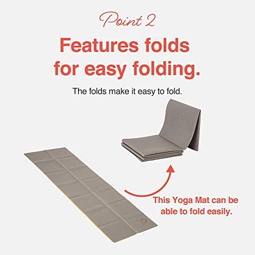 Primasole Folding Yoga Travel Pilates Mat Foldable Easy to Carry to Class Beach Park Travel Picnics 4mm Thick - Image 3