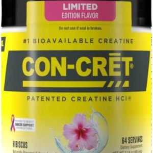 ProMera Sports CON-CRET Patented Creatine HCl Powder, Limited Edition Hibiscus Flavor, Stimulant-Free Workout Supplement for Energy, Strength, and Endurance, 64 Servings