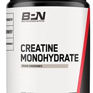 Bare Performance Nutrition, BPN Creatine Monohydrate with Creapure, Unflavored, Increase Muscle Mass, Improve Performance, Strength, & Power, Cognitive Support, 60 Servings
