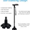 XSL Cane Tips - 3/4 Inch Replacement - Heavy Duty Rubbers Self Standing 6 Support Feets Base Replacement Walking Canes, Walking Sticks, Folding Canes - 6 Prong Rubber Cane Foot Pad (Black) - Image 4