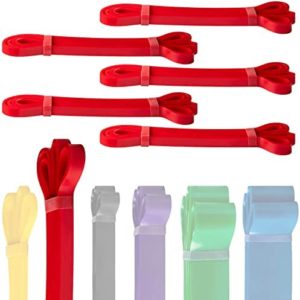 5 Pieces Stretch Resistance Bands for Working Out Assistance Pull up Bands Exercise Bands for Resistance Training Home Fitness Gyms Mobility Powerlifting Body Gyms