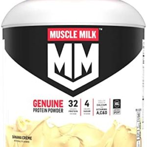 Muscle Milk Genuine Protein Powder, Banana Crème, 32g Protein, 5 Pound, 32 Servings