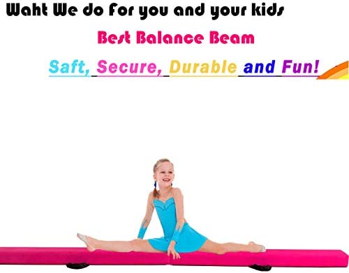 Marfula 8 Ft Gymnastic Balance Beam Wood Folding Balance Beam Gymnastics Floor Beam For Kids/Adults Home Use - Image 5