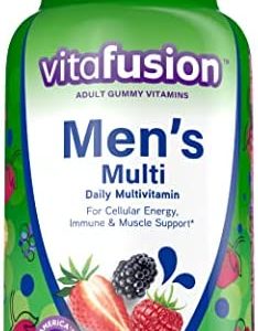 vitafusion Adult Gummy Vitamins for Men, Berry Flavored Daily Multivitamins for Men With Vitamins A, C, D, E, B6 and B12, America’s Number 1 Gummy Vitamin Brand, 75 Day Supply, 150 Count