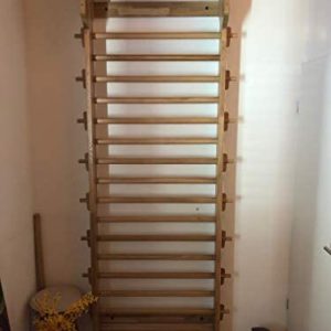 ARTIMEX Stall Bars Oak, Vintage Model, for Physical Therapy and Gymnastics - Used in Homes, Gyms, Clinics, Schools or Fitness Centers (7 feet, 10 1/2 in x 2 feet, 11 1/2 in), Code 279-R