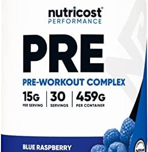Nutricost Pre-Workout Powder Complex, Blue Raspberry, 30 Servings, Vegetarian, Non-GMO and Gluten Free