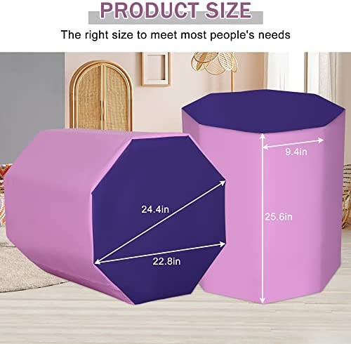 Octagon Tumbler Gymnastics Mat 24.4" x 25.6" Octagon Tumbling Mat for Gymnastics Somersault Handsprings Backbend Skill Shape PVC Mesh Octagon Gymnastic Equipment Mat for Gym Cheerleading - Image 3