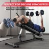 Finer Form Semi-Commercial Sit-Up Bench For Core Workouts and Decline Bench Press. Adjustable Weight Bench with Reverse Crunch Handle with 4 Adjustable Height Settings. Great Ab Workout Equipment - Image 3