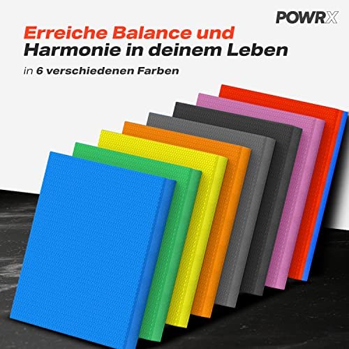 POWRX Foam Balance Pad for Stability Training, Yoga, and Physical Therapy | Non-Slip Foam Pads for Exercise, 18.9" x 14.96" x 2.36", Yellow - Image 5